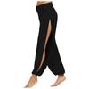 Damen-Sporthose mit Farbschlitz und hohem Stretchanteil, geeignet für Laufen, Yoga und Freizeit