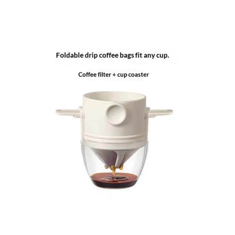 Washable Coffee Dripper Foldable Hanging Ear Filter Reusable BPA Free For Home Office Outdoor Coffee Enjoyment