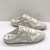 Niche matte half slippers women's 2025 new autumn and summer retro flat bottom one-pedal outer wear heel-free board shoes tide