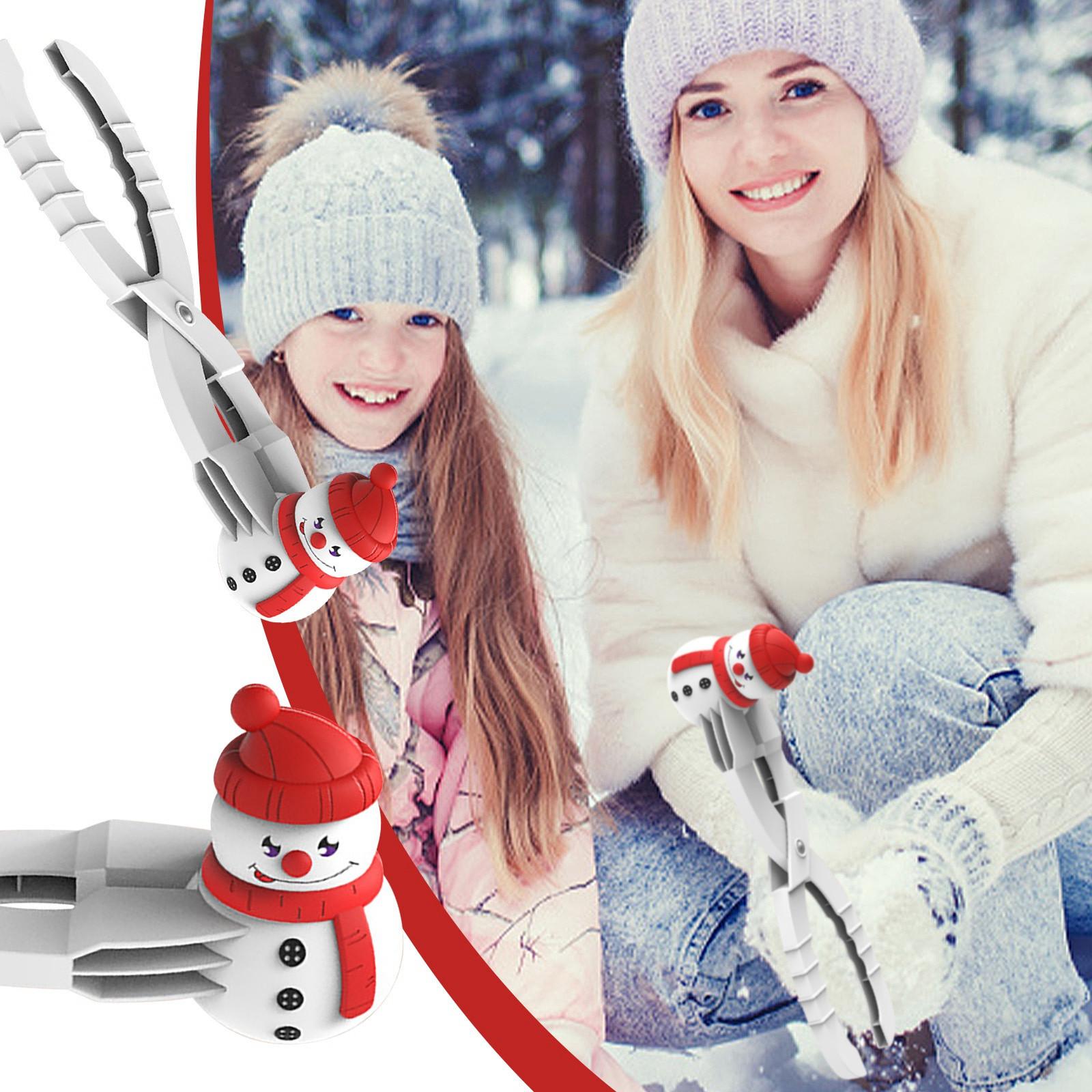 

Snowball Maker Happy Winter Outdoor Snow Toys у формі сніговиків, інструмент для створення сніжок білий