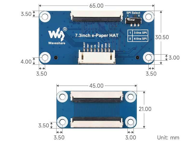 7.3" 6-Color ePaper Display for Arduino/Raspberry Pi/STM32/Jetson