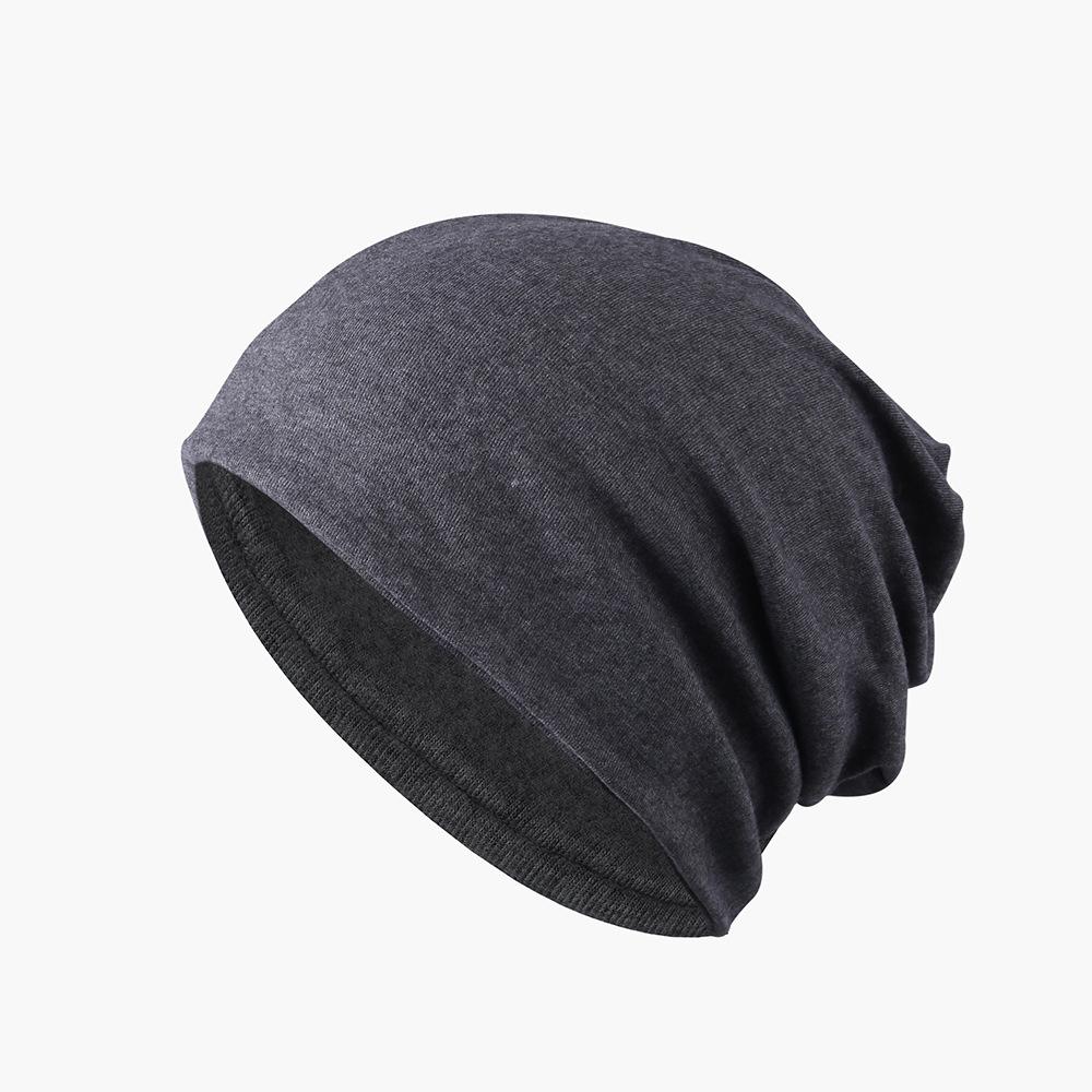 Casual Plain Beanie Hat for women men Spring Cotton Slouchy Beanie for Women Knitted Bonnets Hat Ladies Black Skullies Cap