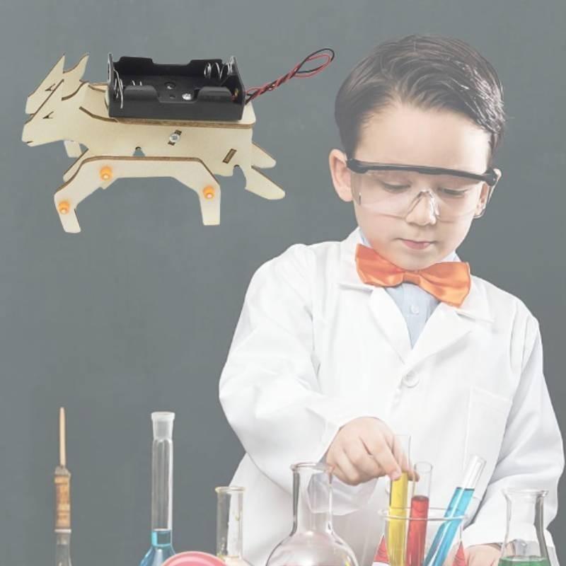 Fifth Grade Student Diy Wooden Electric Running Goat Educational Science Experiment Kit