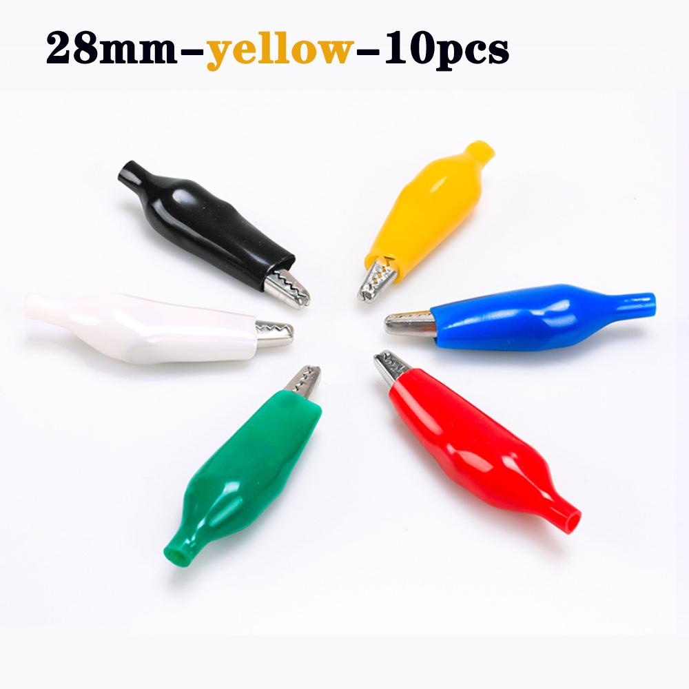 Krokosvorky 28 mm, Elektrické měřicí kabely, Svorky Roach, Propojovací kabely, Konektory kabelů, Oboustranné krokosvorky