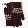 Thermal Touch Screen Gloves for Men And Women Knit Gloves, Thickened Velvet Lining Elastic Ribbed Cuffs Cold Weather Windproof with Winter Warm