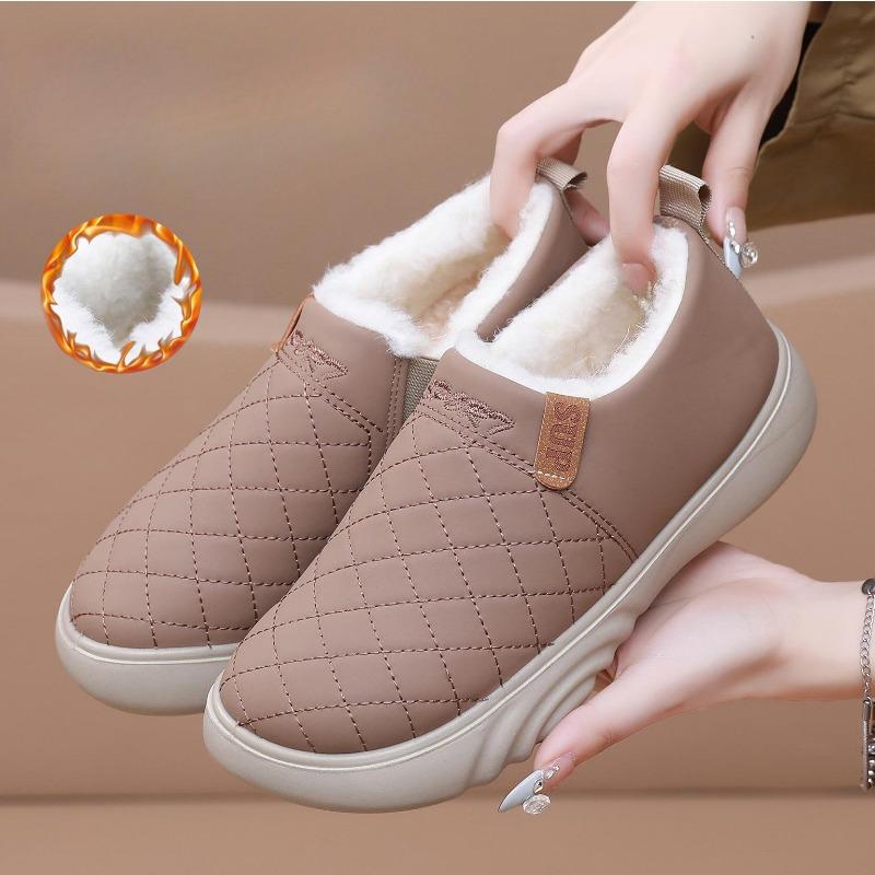 Winter Warm Short Bootie Slippers for Women Slip On House Shoes Outdoor Indoor Snow Booties Shoes Women's Comfortable Faux Fur Lining Ankle Boots