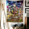 One Piece Sabo Fire Power Tapestry Flame Starry Background Anime Wall Hanging Backdrop for Bedroom Dorm Decor