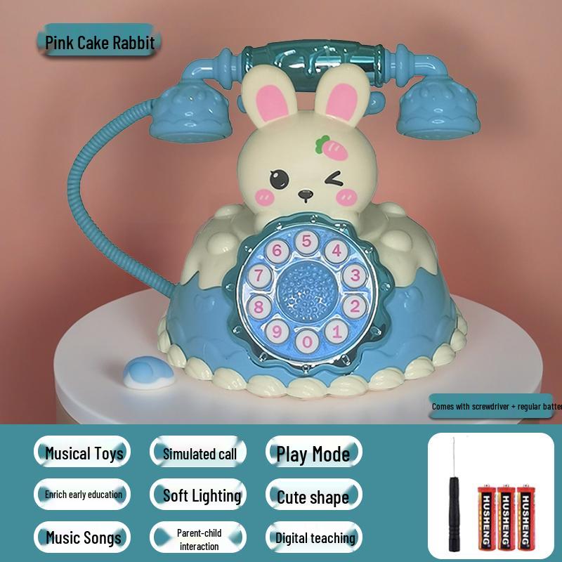 Musical Toy Phone for Early Childhood Development - Simulated Landline for Boys & Girls