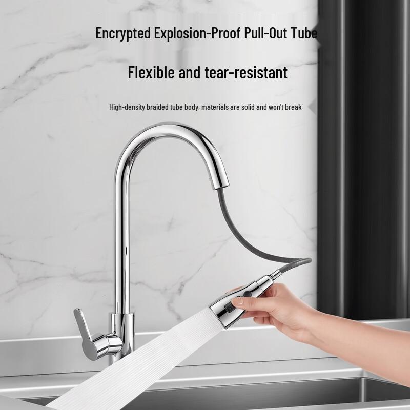 Jiayun Stainless Steel Pull-Out Kitchen Faucet