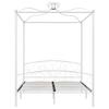 Canopy Bed Frame White Metal 160 x 200 cm