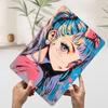 Anime Girl Graffiti Tinplate Poster Customized Wall Art Vintage Metal Signs Retro Tin Plaque for Living Room Decoration House
