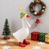 Yousheng 6/8Pcs Goose Statue Mini Knitted Hat with Adjustable Strap Desktop Goose Crochet Cap Headwear Christmas Holiday Party Dress-up Outfit
