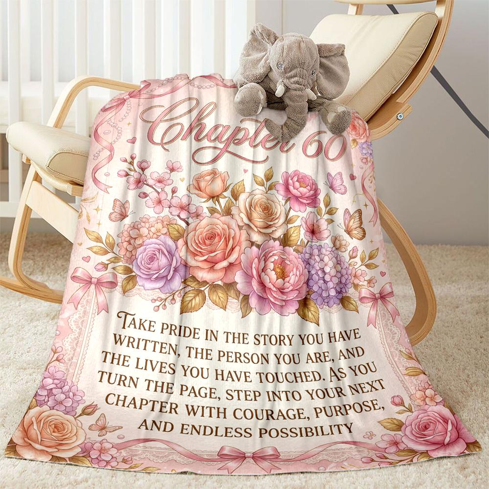 Chapter 60: New Beginnings Flannel Blanket-Soft and Suitable for Sofas,Beds,Offices,Travel,All Seasons,Great Gift for Holidays and Birthdays.