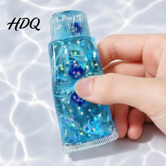Anxiety Relieving Tube Toy Stress Relief Toothpaste Toy, Slow Rising Clear Squeeze Fidget Sensory for Home Office School Reliever