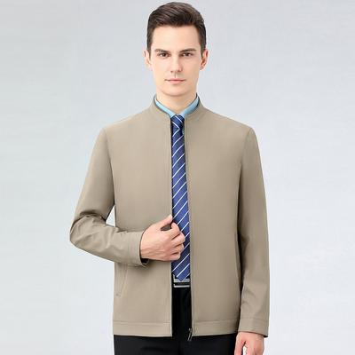 Jacke Herrenjacke Frühling Neu Stehkragen Manager Beamter Dünne Jacke Business Casual Väterkleidung