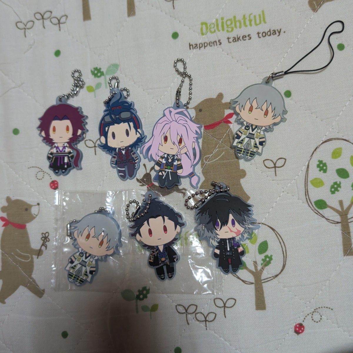 Used Touken Ranbu Osanbu Rubber Strap Set of 7 Bulk Sold