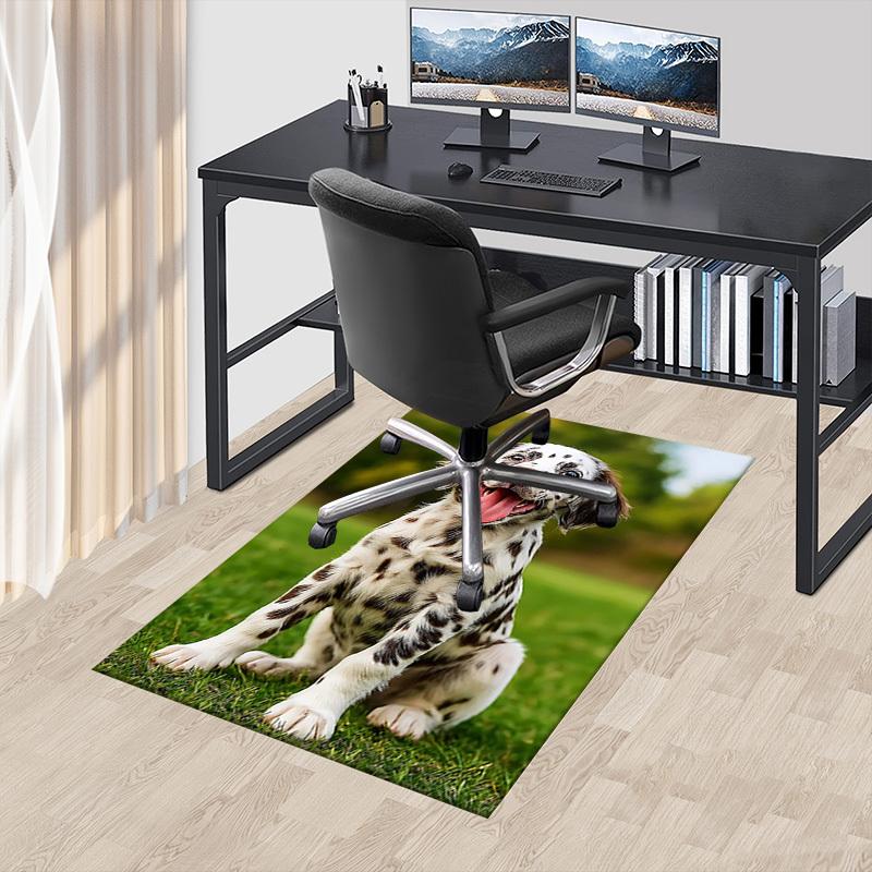 1PC Dalmatian Dog Non-Slip Floor Carpet Compatible for Office&Living Room&Bedroom&Dining Room - Flat- Soft & Pattern, Vibrant Colors-W271