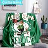 Custom Name Blanket Boston-Celtics Logo Blanket Bedding Blanket for Travel, Camping, Living Rooms, Offices, Sofas, Fan Christmas Gift