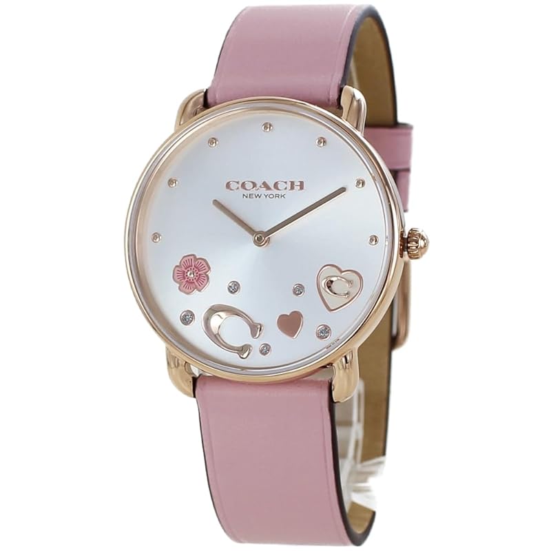 

[coach] watch ladies Elliot ivory pink leather belt (no.4 (36mm)) [product]