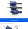 Hexagonal Handle Blue Limited Countersink Drill Bit for Woodworking and Screw Installation.