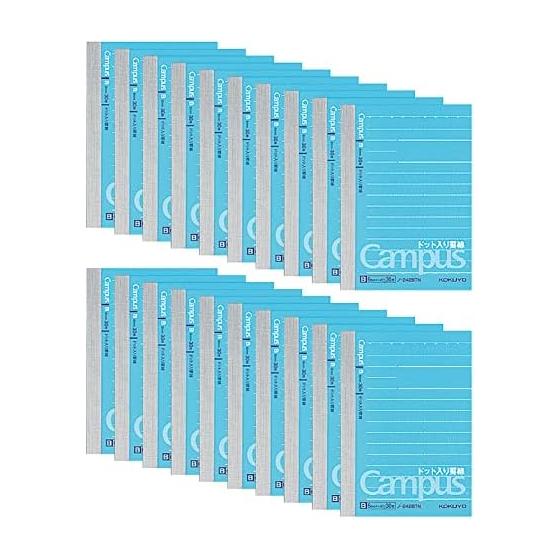 KOKUYO Note Campus Note punteado rayado A7 B rayado 30 hojas 20 libros Set No-242BTNX20