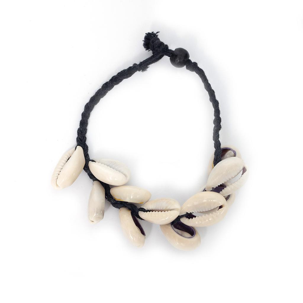 Ins Retro Ethnic Shell Bead Bracelet, Handmade Wood Bead Wrist Jewelry