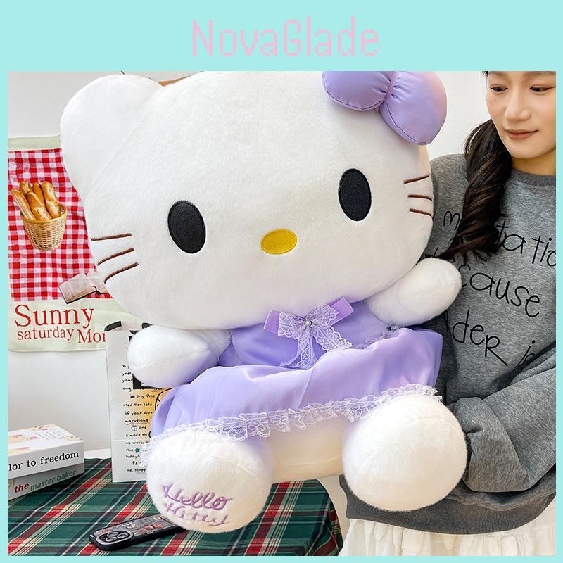 Cuter Hello Kitty Plush Toy With Bow And Dress Decoration For Kids And Gift