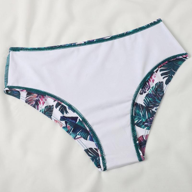 Ladies' Swimsuit Gathering Split Swimsuit Peacock Blue Two-piece Set