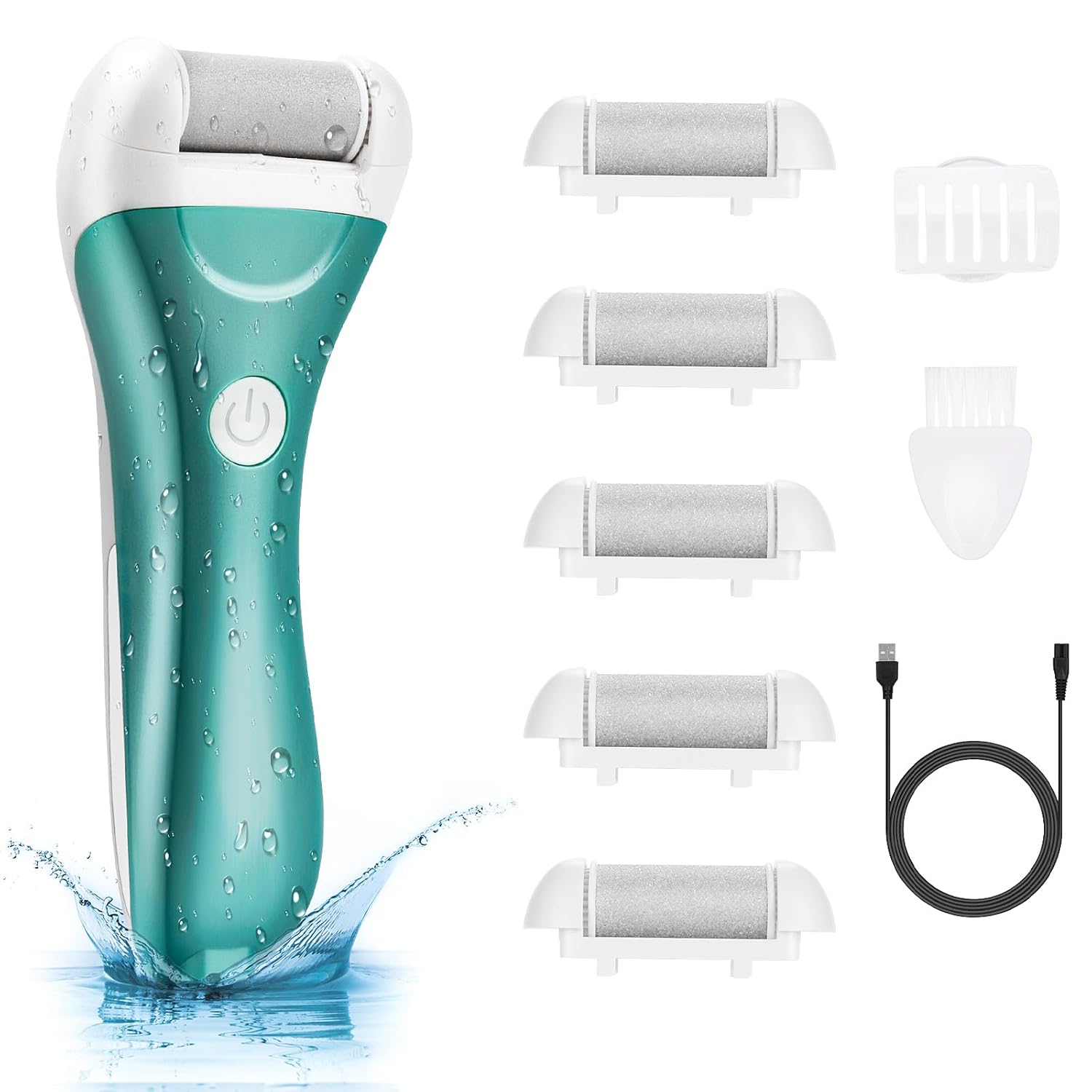 Remover for Feet, Electric Foot File Callus Removers Rechargeable Waterproof Pedicure Tools Foot Scrubber United States