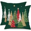 2Pcs 45x45cm Christmas Tree Cushion Cover Luxury Pillow Shell Dacron Throw Pillow Case  Children