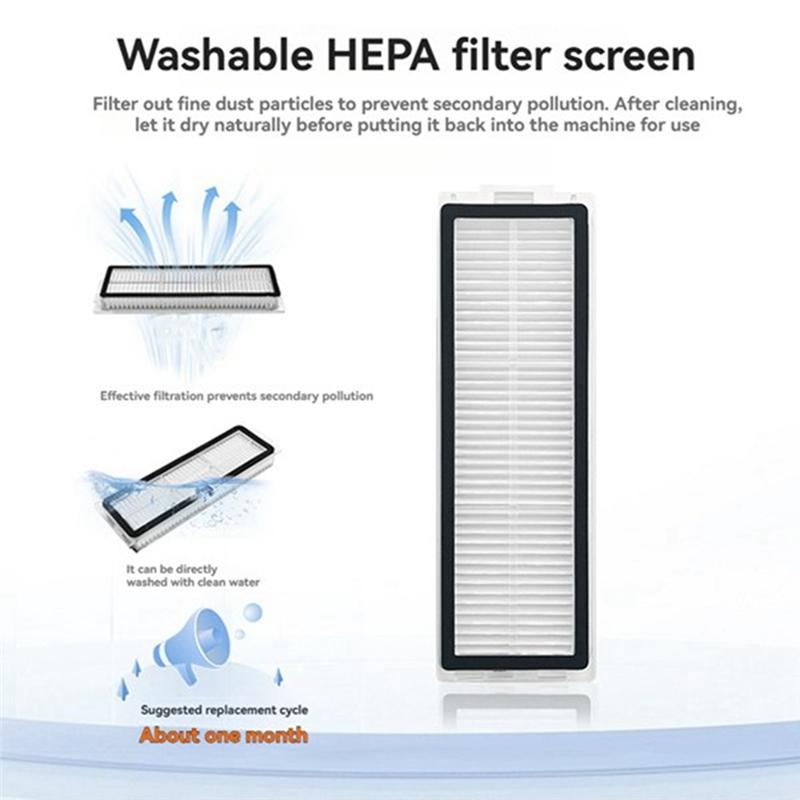 LITE-Vacuum Cleaner HEPA Filters Replacement-For Xiaomi For Mijia M40S/OV31CN Compatible-Washable Spare Parts 8PCS