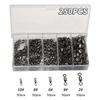 250pcs High Strength Fishing Barrels Swivels Rolling Fishing Tackle Line Connector Swivels Fishing Tackle Tool Enduring