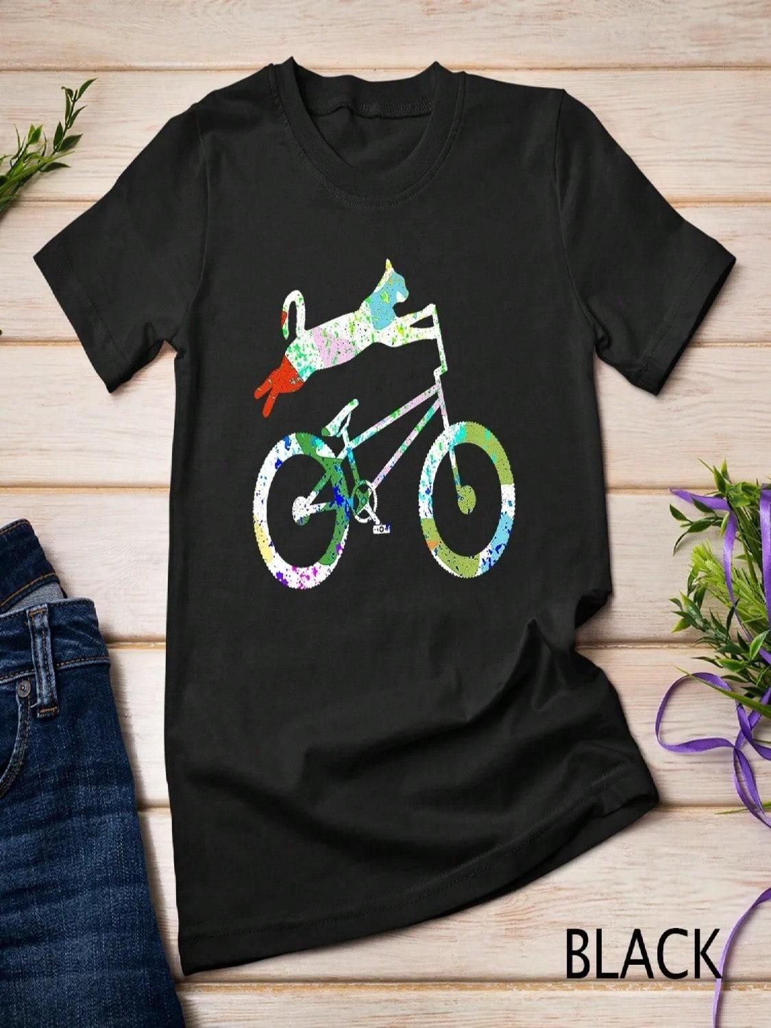 Кот на велосипеде BMX Любитель котят Велоспорт Велосипед Футболка S разноцветный