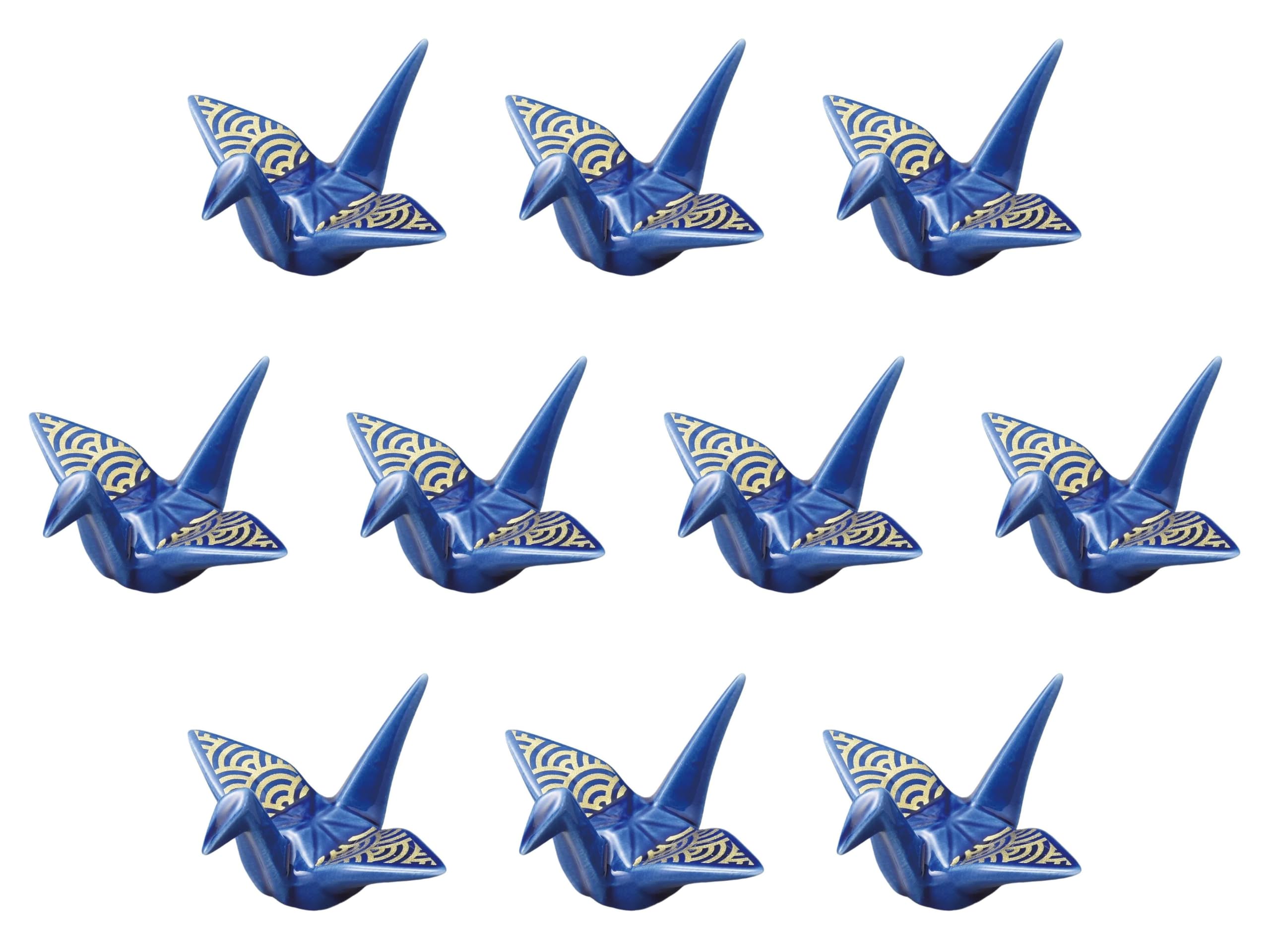 

Набор из 10 подставок для палочек Seigaihazuru Ruri x x Подставки для палочек Сделано в Китае компанией Setomonohonpo [6 5.2 3.3 см]