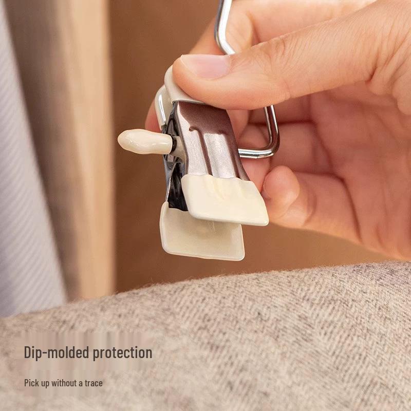 Traceless Stainless Steel Pants Rack with Hooks & Clips - Multifunctional Hanger for Clothes and Underwear