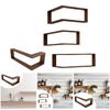 Corner Wall Shelf 90 Degree Bookshelf Multipurpose Decorative Wooden Mounted Storage Rack for