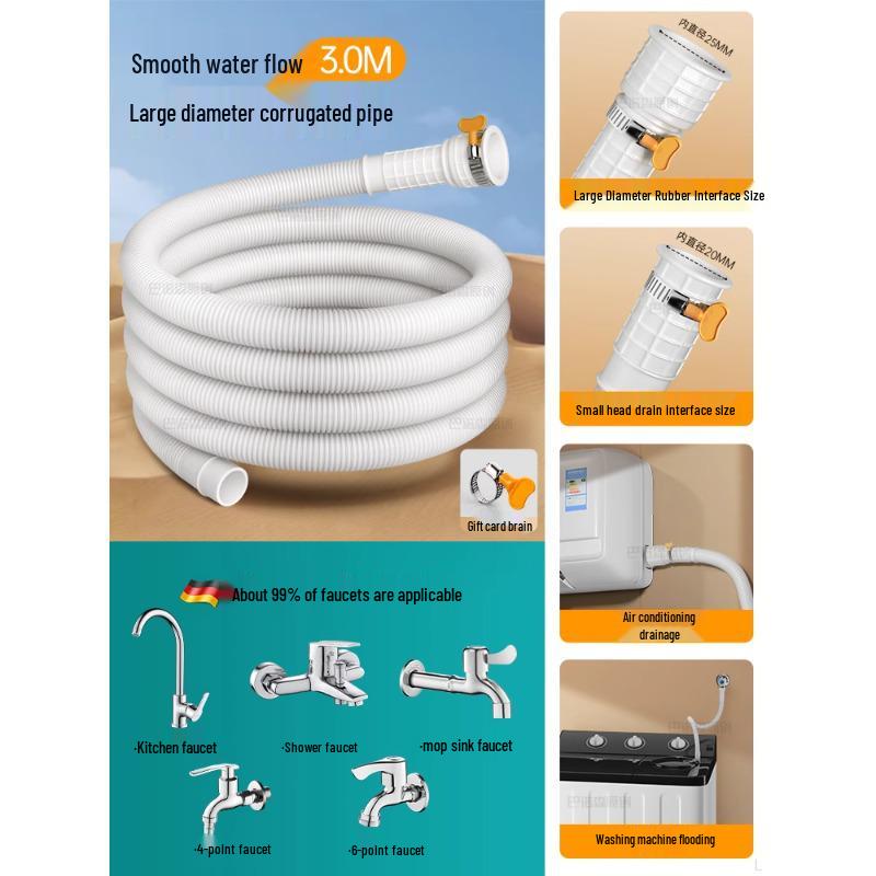 Household Faucet Extension: Silicone Drain Hose Connector