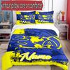 3pcs Duvet Cover Set (1*Duvet Cover + 2*Pillowcase, Without Core), Custom Name Club America Pattern Bedding Set, Home Bedroom Decor Gift