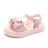 Children's beach shoes2026Summer new cute bowknot heart-shaped girls' solid color sandals for toddlers, young children, and older children