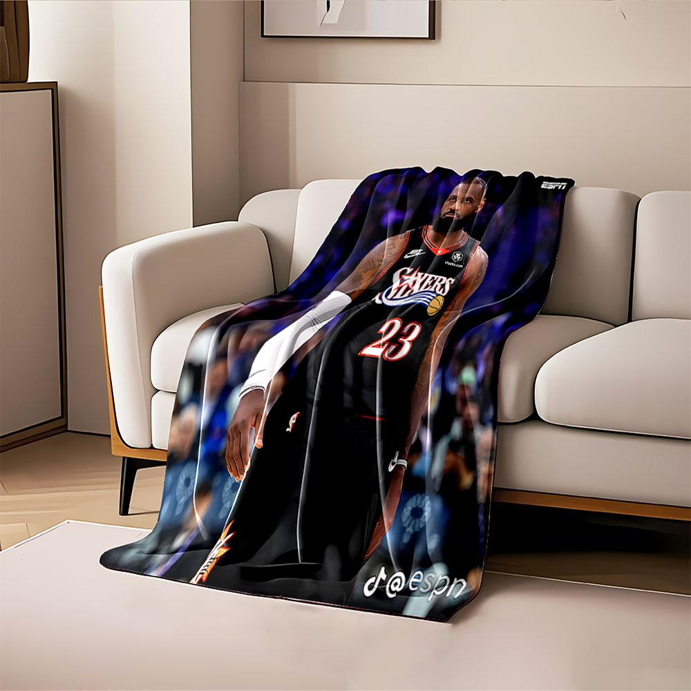 Basketball Player on Blanket for all seasons blanket lunch break throw gift