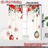 2pcs,Curtains Christmas Ornaments Hanging with Bow (3) Popular Contemporary Curtains Polyester Curtains Decorations For Home