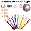 2/4/5 PCS USB LED Light Portable Book Reading Light 5V  Mini USB Table Lamp Foldable Eye Protection Night Light