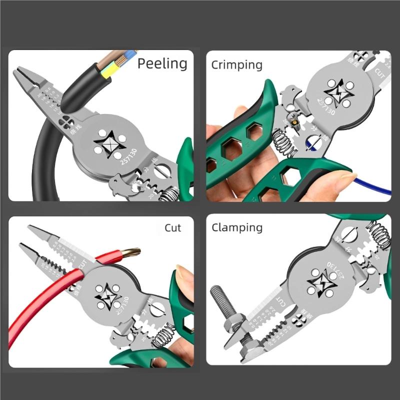 Wire Stripper Tool Multitools Pliers Stripping Cutter Crimping Cable Wire Cutter Electrician Repair Tool