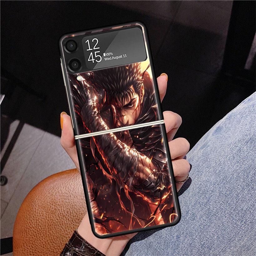 G-Guts B-Berserks Anime Phone Case For Samsung Z Flip 7 6 5 4 3 Galaxy ZFlip7 ZFlip6 ZFlip5 ZFlip4 ZFlip3 5G Print Cover