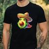 Men's T-Shirt Funny Avocado Motif Cotton Size XS To 5XL