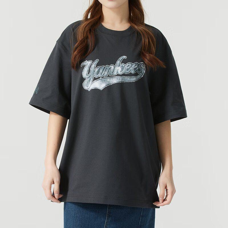 MLB New York Yankees Monogram T Shirt Unisex Charcoal Gray 3ATSM1453-50CGS
