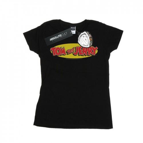 

Tom And Jerry Womens/Ladies Inline Logo Cotton T-Shirt білий