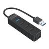 Orico Twu32-4A Hub Usb-A 3.1 / 1X Usb-A 3.1 + 3X Usb-A 2.0 + Usb-C 5V/3A - Black