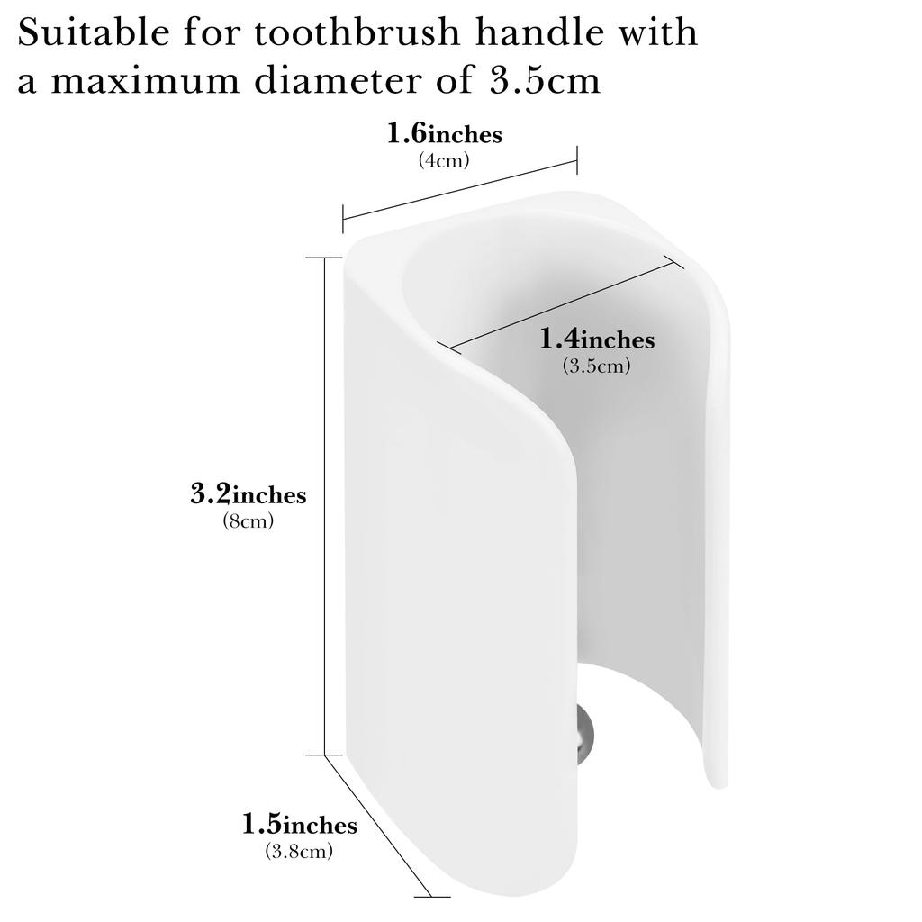 Linkidea Electric Toothbrush Plastic Electric Toothbrush Hanger with Adhesive Compatible with iO Series and Philip Sonicare ProtectiveClean