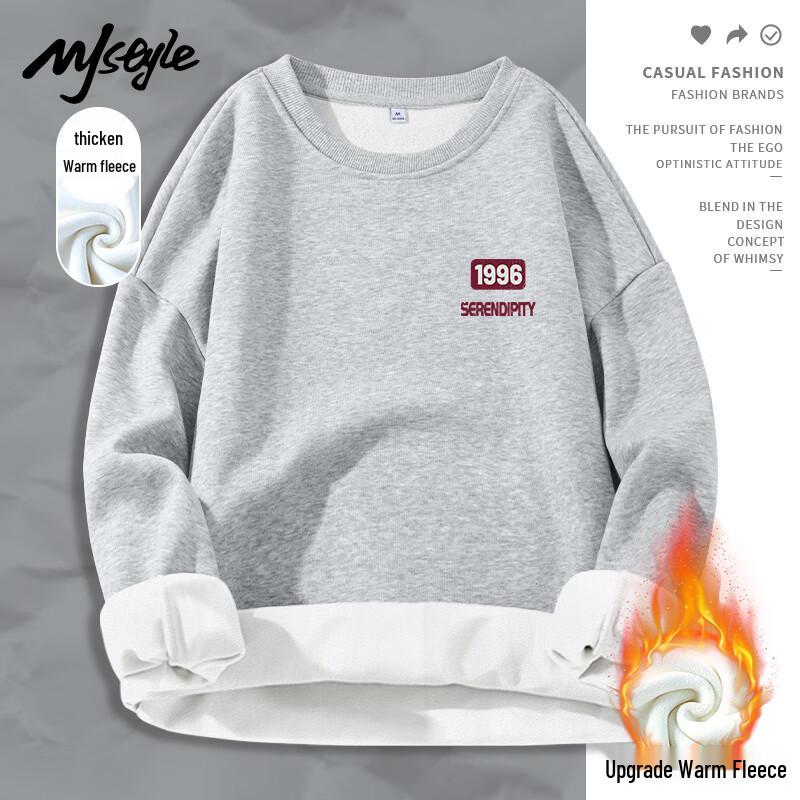 MJ STYLE Women's Plush Fleece Crewneck Sweatshirt